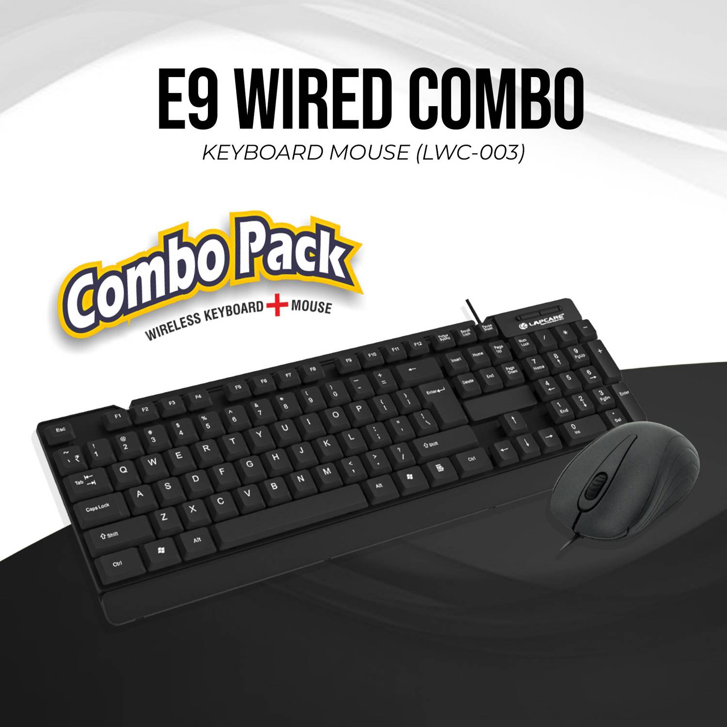 Lapcare E9 Wired Keyboard and Mouse Combo - Image 2