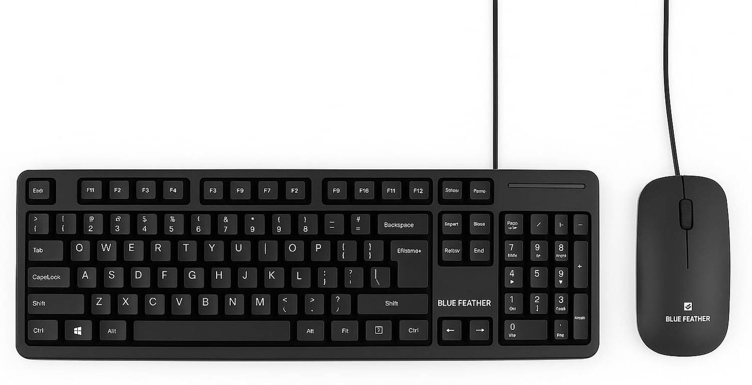 Blue Feather BK200 USB wired 104 Stylish Softkeys Keyboard & 1200