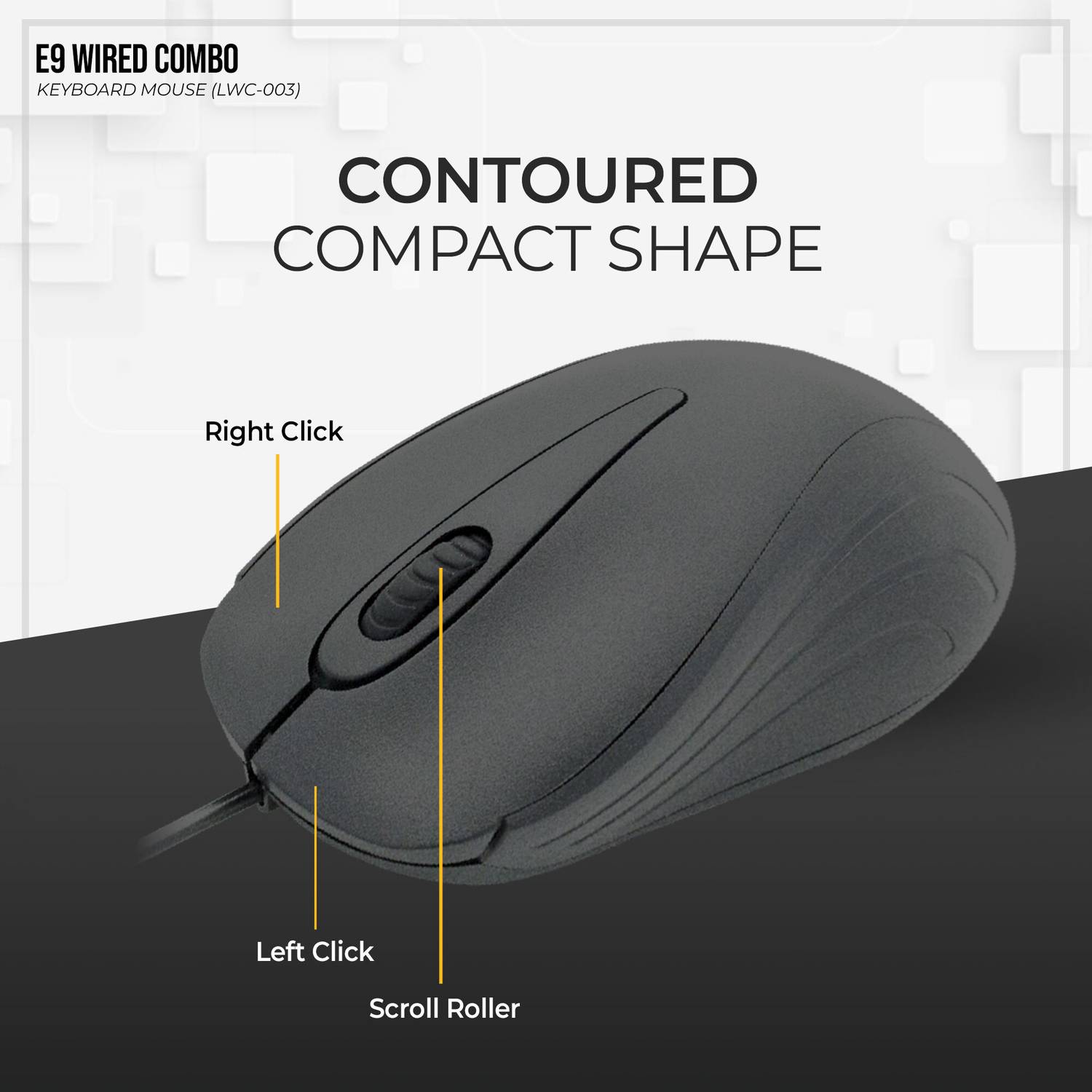 Lapcare E9 Wired Keyboard and Mouse Combo - Image 4