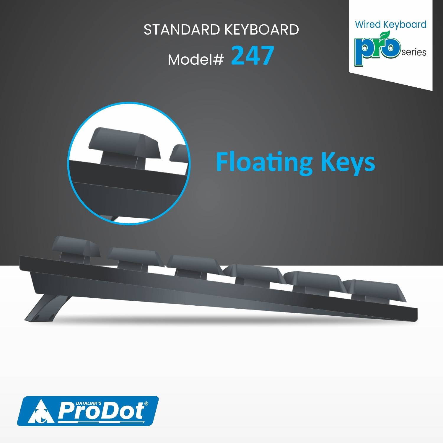 PRODOT 3-Piece Keyboard, Mouse, USB Hub Combo Pack of 3 - Image 2