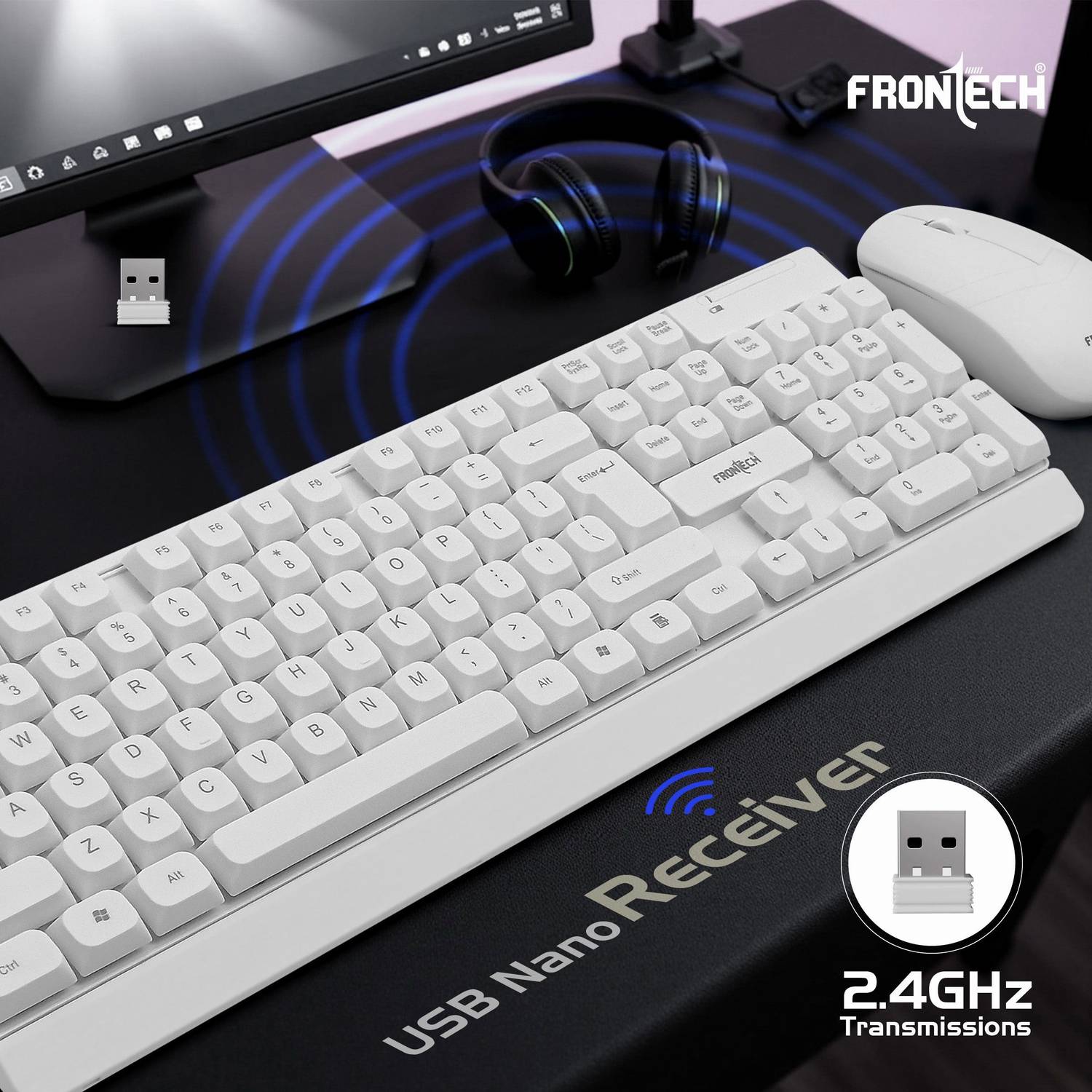 Frontech 2.4GHz Wireless Keyboard & Mouse Combo - Image 5