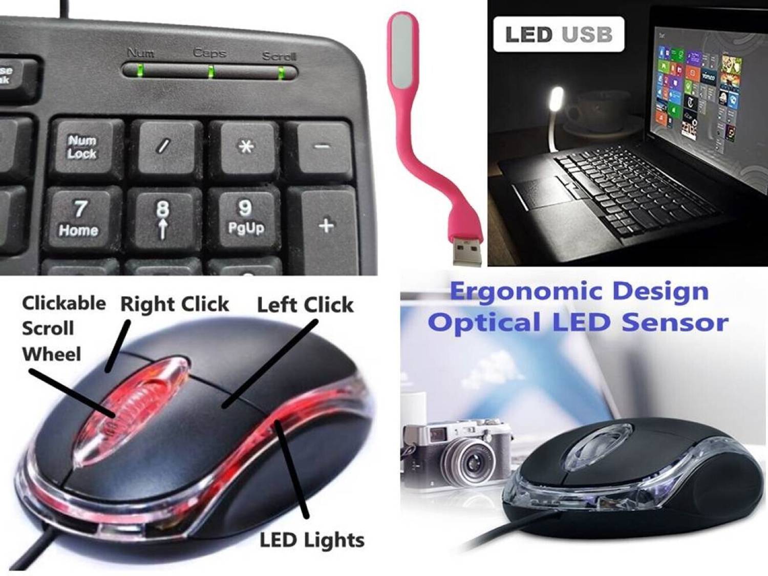 ANJO Wired Keyboard Mouse Combo Set - Image 3
