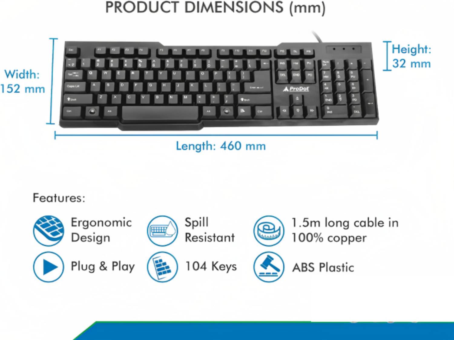 Henture Prodot Keyboard, Mouse, USB Hub Combo - Image 2