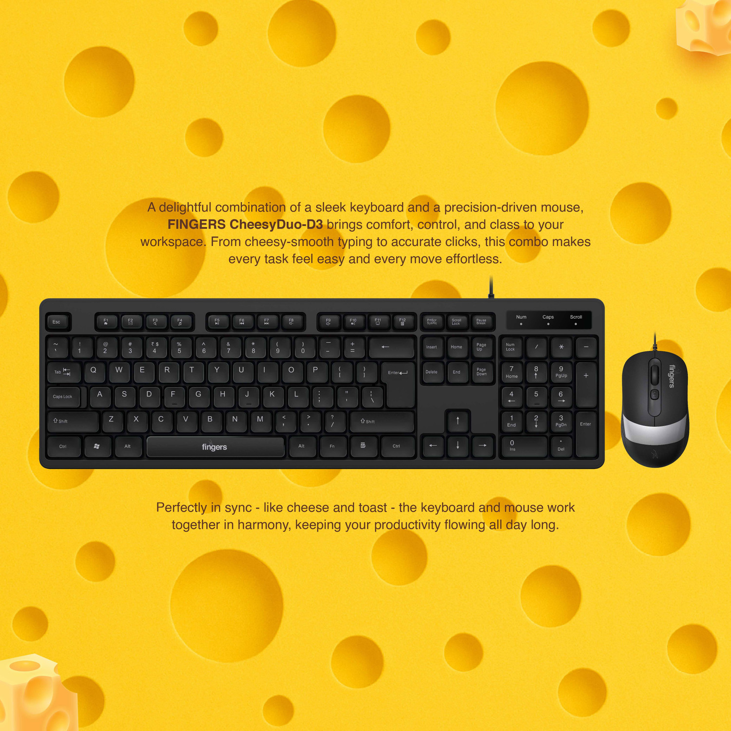 Image of FINGERS CheesyDuo-D3 With Mouse Combo Set