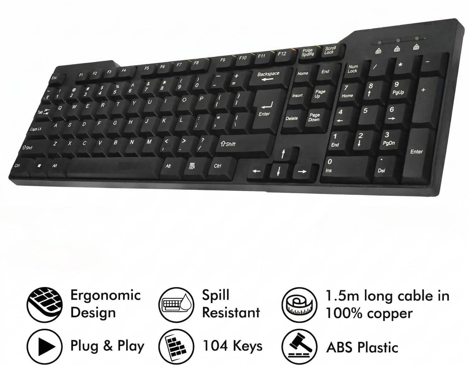 Henture Keyboard Mouse Combo with OTG USB Hub - Image 2