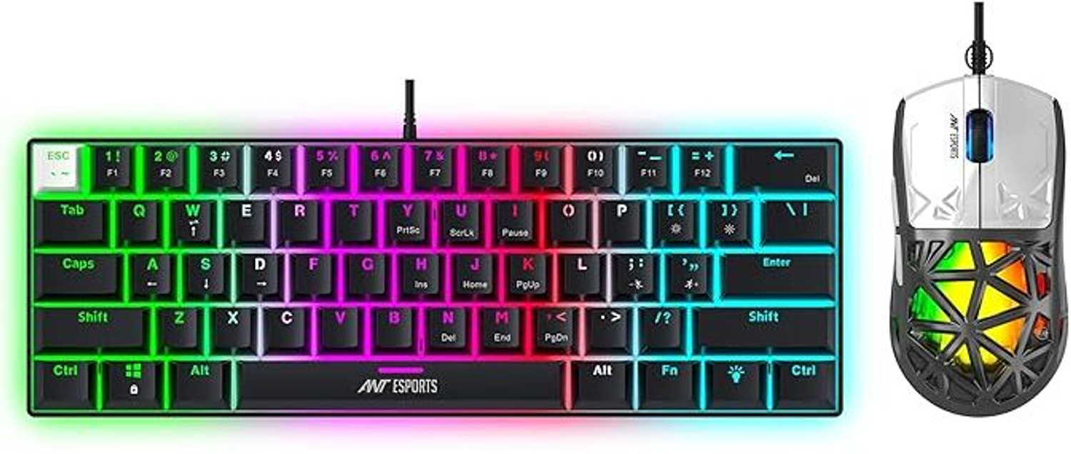 Image of Ant Esports Thunder 10 Wired Mechanical Gaming Keyboard Mouse Combo Set