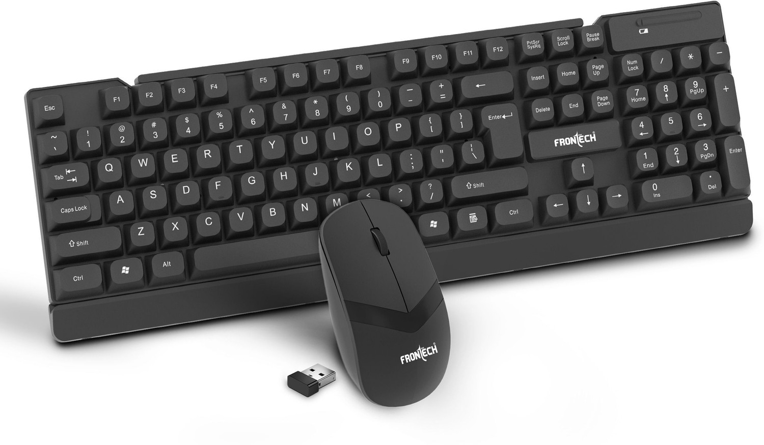 Image of Frontech Wireless Keyboard & Mouse Combo | 2.4GHz | 1600 DPI | 104 Keys | Power Saving | Combo Set