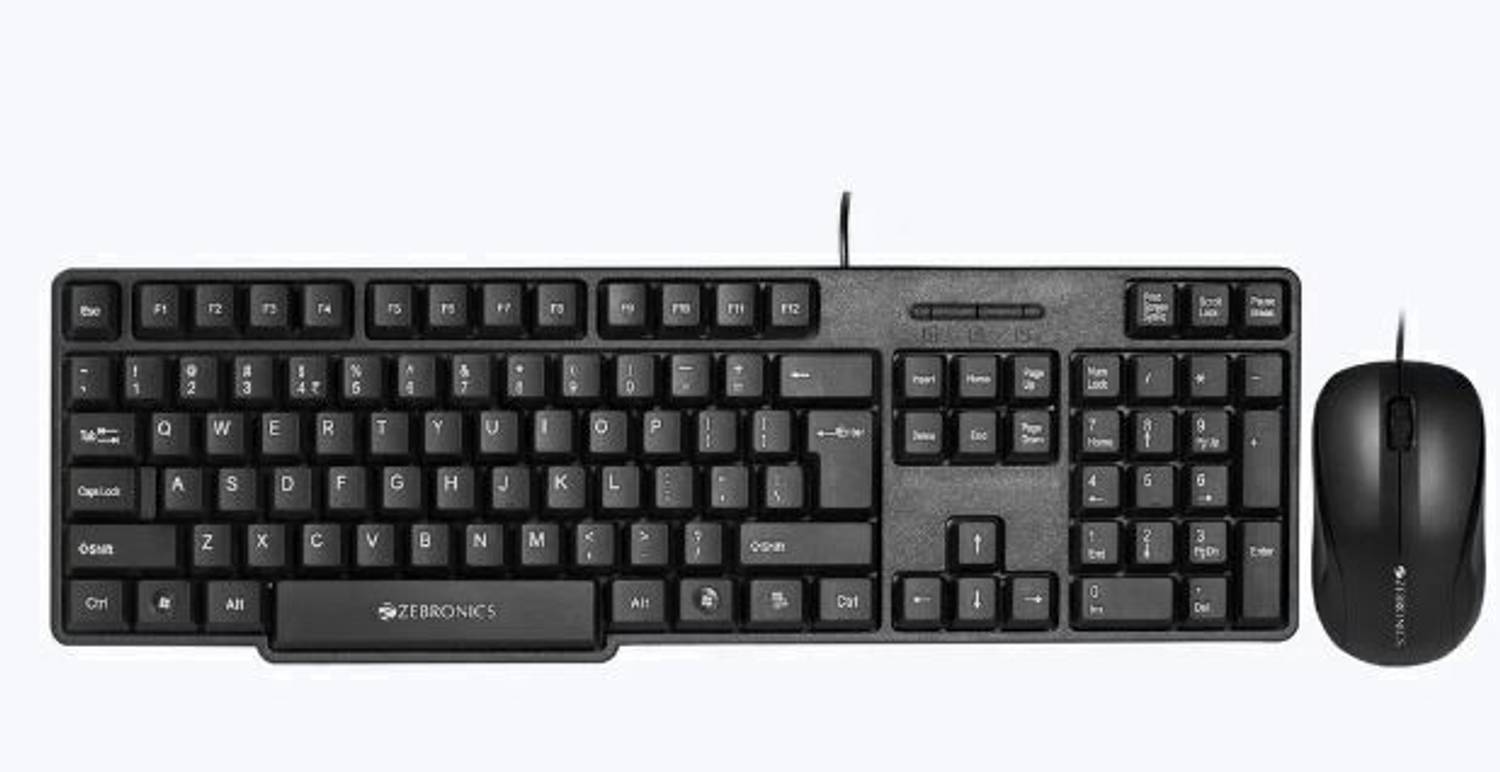 ZEBRONICS Judwaa 850 Wired Keyboard Mouse Combo with C-OTG Combo