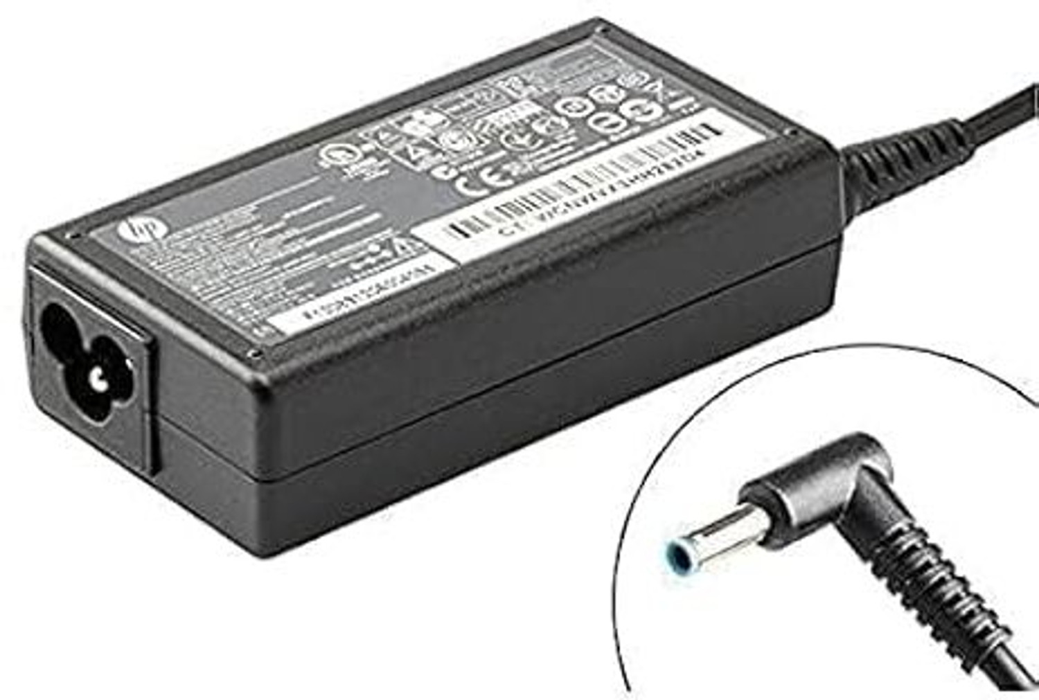 Image of HP 65W Original Laptop Adapter 4.5mm Blue Pin Fast Charger with Cable 65 W Adapter