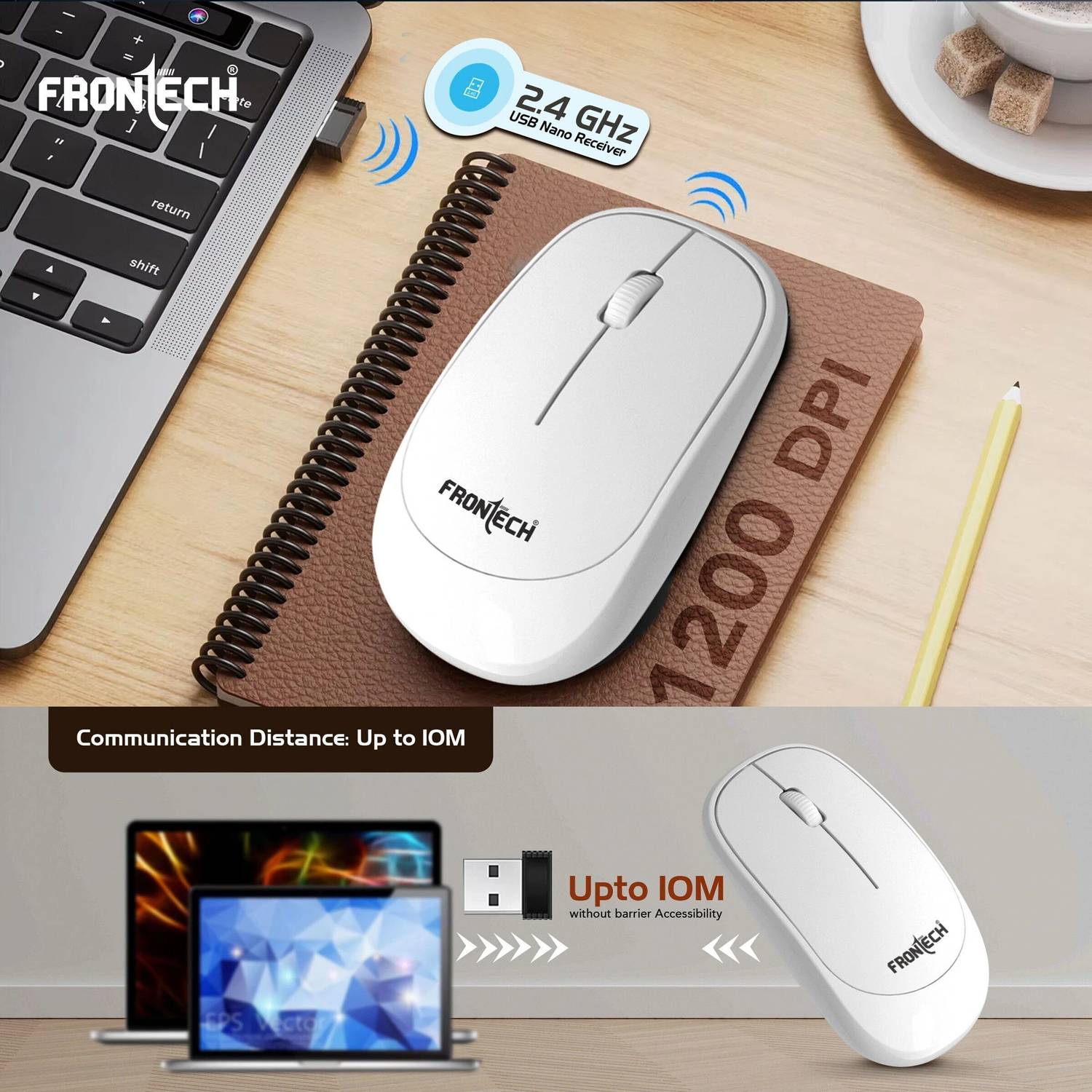 Frontech 2.4Ghz Wireless Keyboard and Mouse Combo - Image 3
