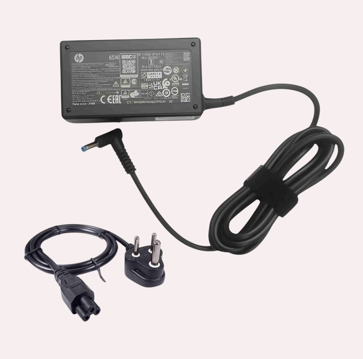 HP Original 65 Watt Laptop Power Adapter 4.5mm Blue Pin Charger 65 W Adapter