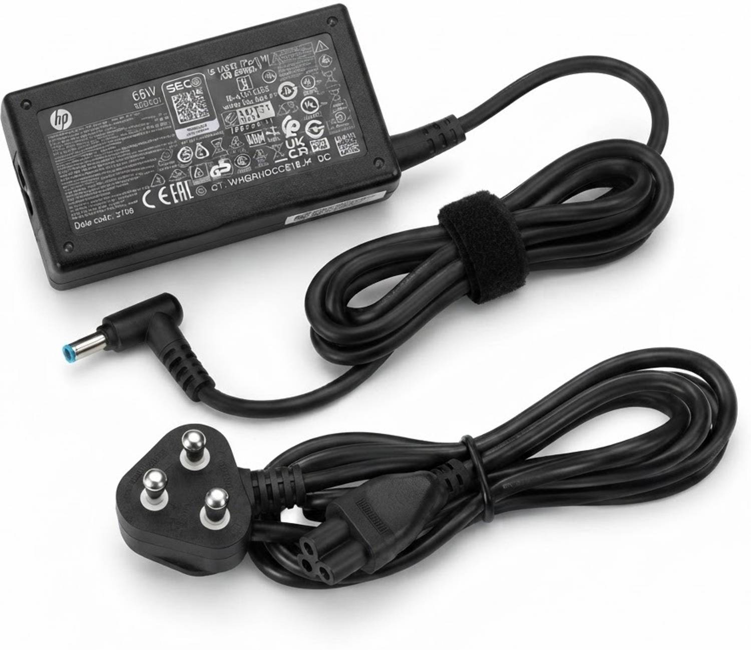 HP 65W Laptop Power Adapter 4.5mm Blue Pin Fast Charger with Cable Power Cord 65 W Adapter
