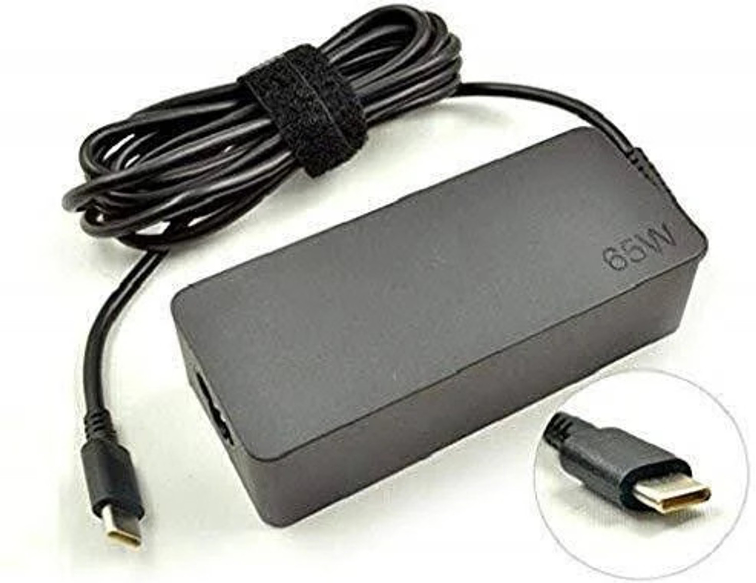 Image of Lenovo Original 65W 20V 3.25A Type-C Laptop Charger Adapter with Power Cord 65 W Adapter