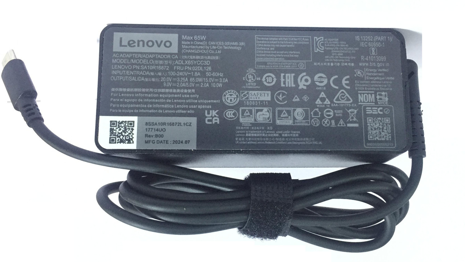 Image of Lenovo 65W USB Type-C Adapter For Thinkpad X280 X380 X390 L390 E480 E490 55 W Adapter