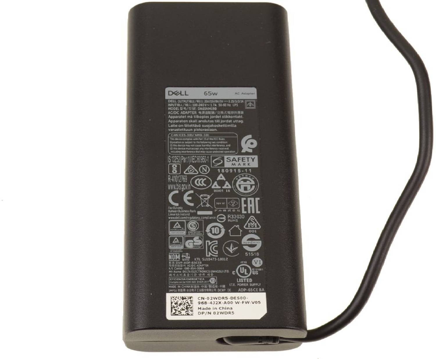 DELL C - TYPE LATITUDE 5350 65 W Adapter (Power Cord Included) 65 W Adapter