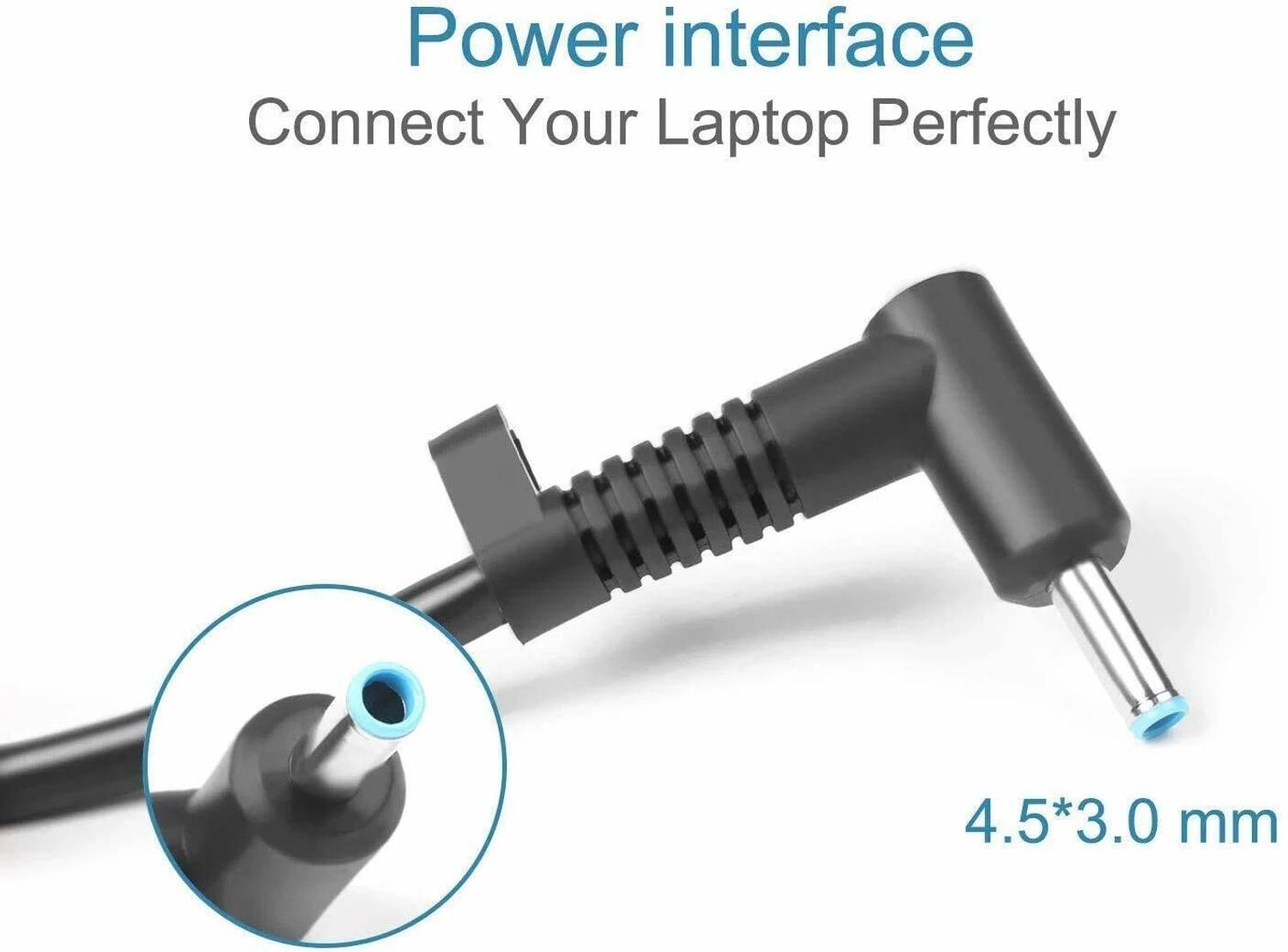 HP 65W Laptop Charger 19.5V 3.33A Blue - Image 4