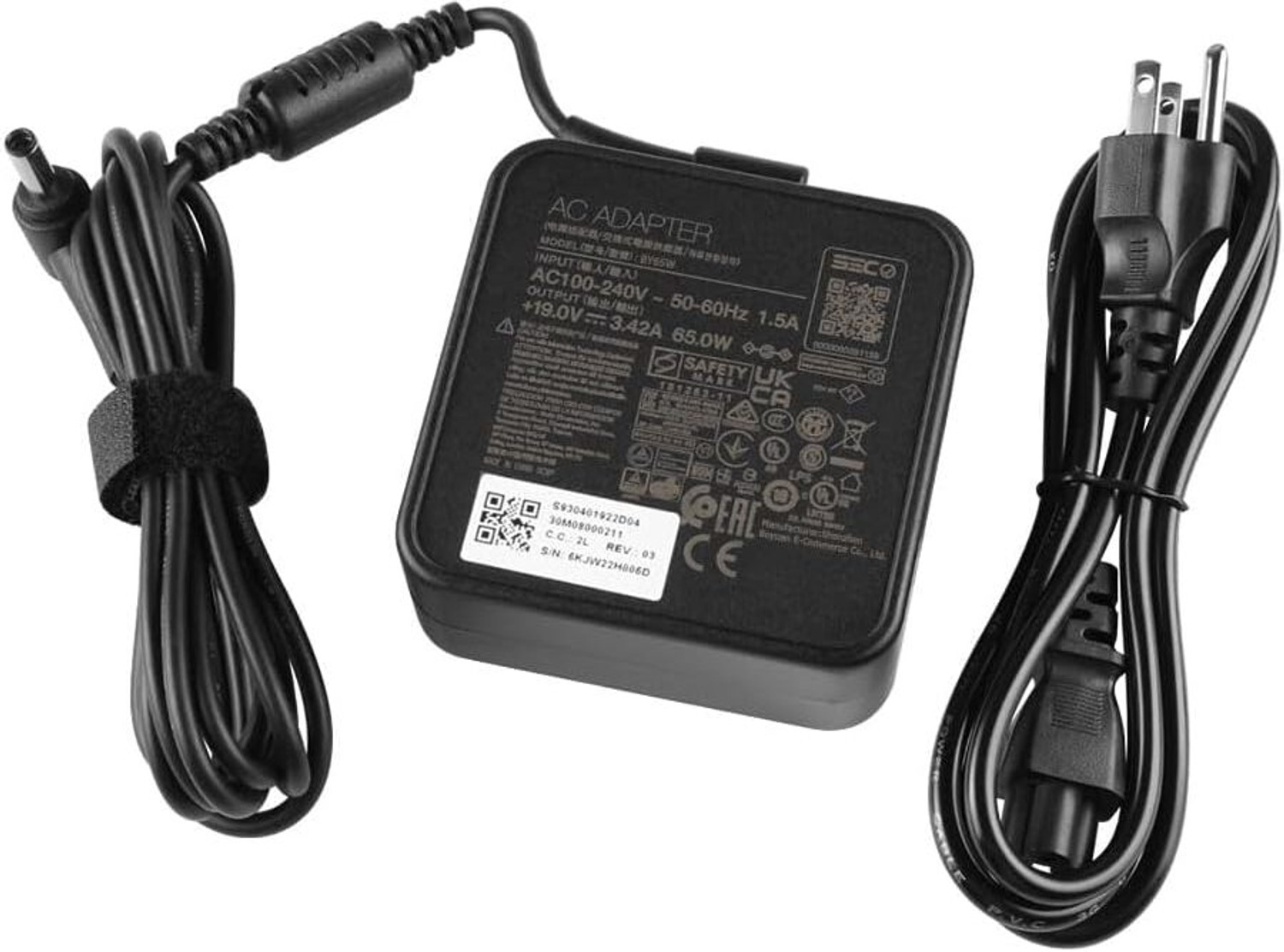Image of MSI AC Power Adapter for Laptops 19V 3.42A, 65W with 4.5mm x 3.0mm Pin 65 W Adapter