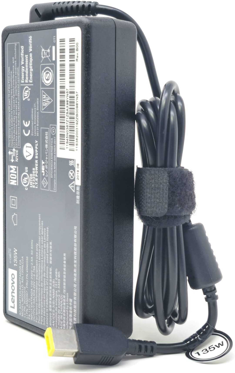 Image of Lenovo 135W Laptop Charger 20V 6.75A with Yellow Square Connector 135 W Adapter