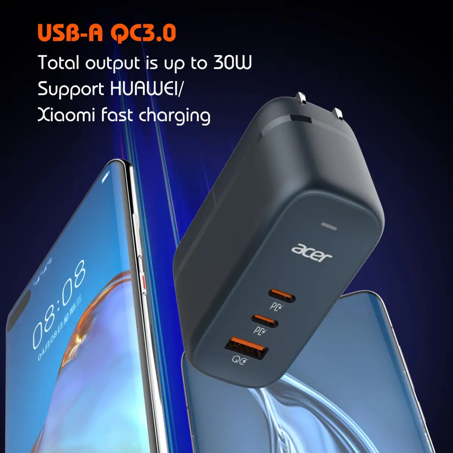 Image of Acer PowerMax 65W GaN USB Charger 65 W Adapter