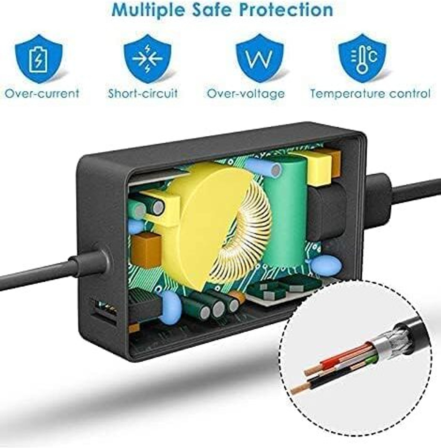 Image of LT Lappy Top Compatible For Microsoft Surface Laptop Studio & Pro Series 65 W Adapter