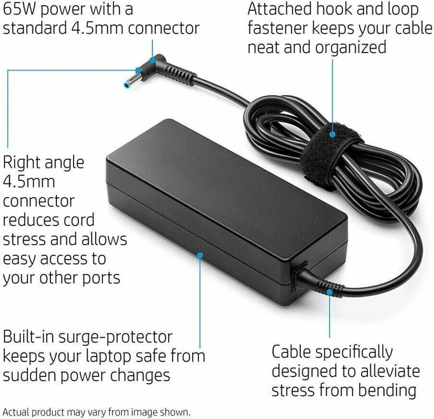 Image of HP ( Blue Pin ) Original Laptop Charger 65W 19.5V 3.33A 65 W Adapter