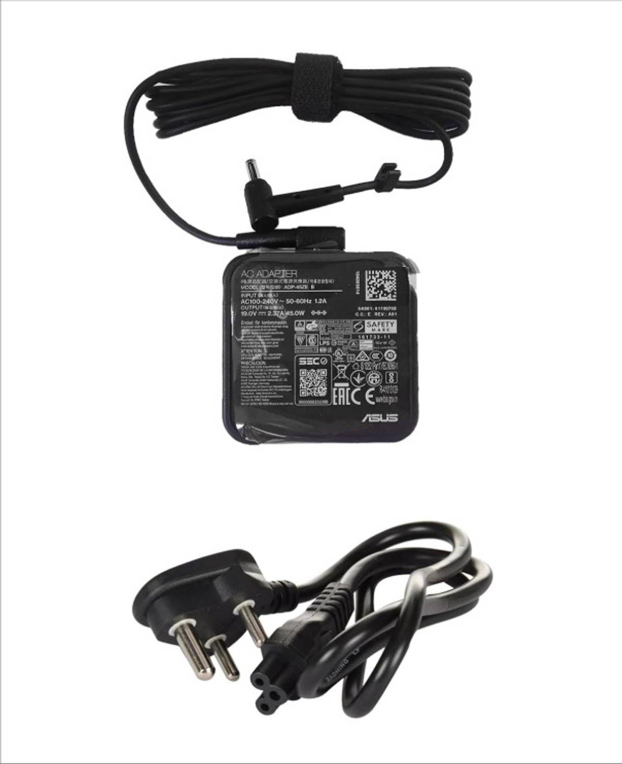 ASUS 45W Laptop Adapter/Charger (20 V, 2.5 A, 4 Mm X 1.2Mm),black 45 W Adapter