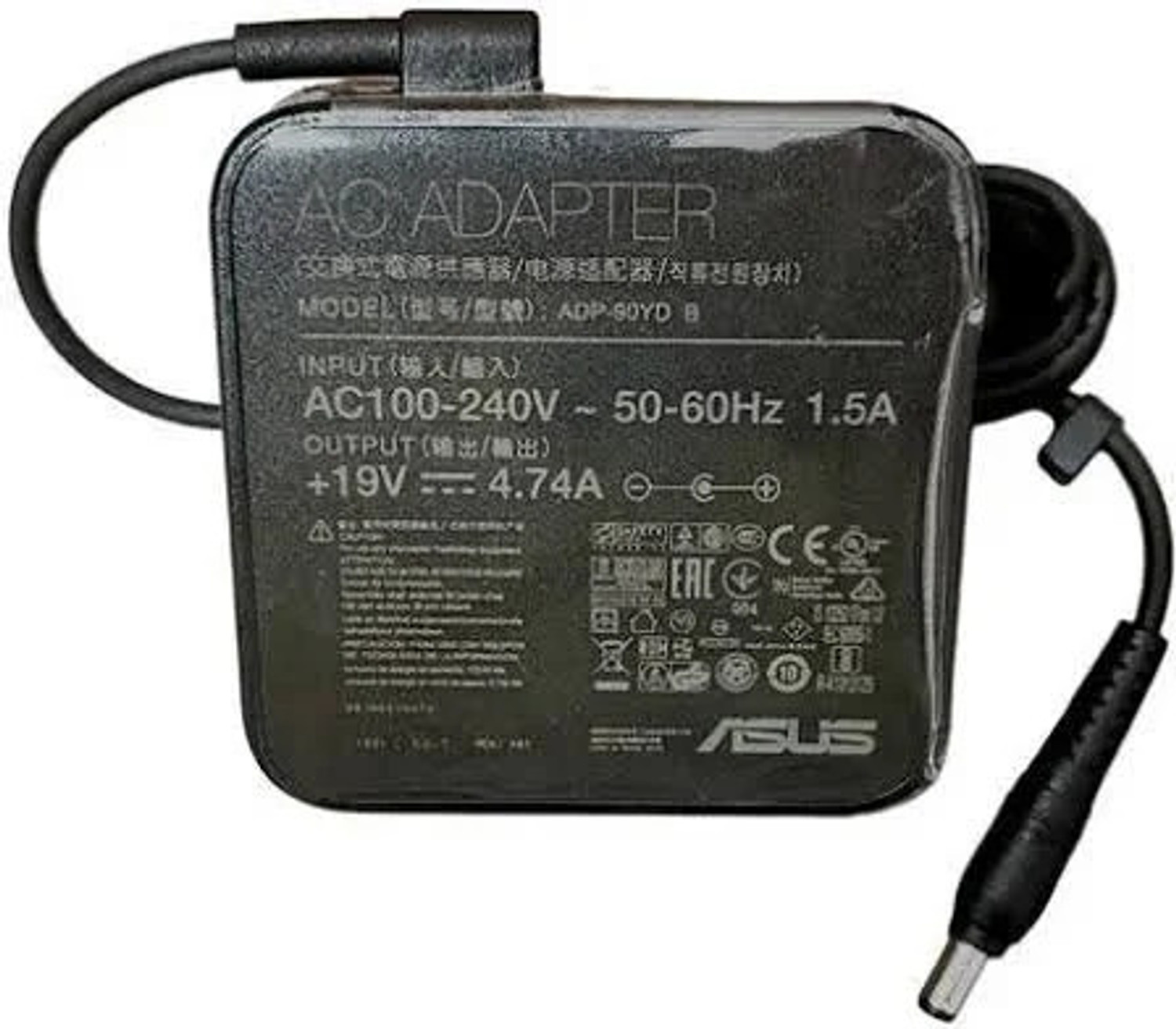 Image of ASUS 90W Laptop Charger 19V 4.74A with 4.5mm x 3.0mm Tip (Center Pin) 90 W Adapter