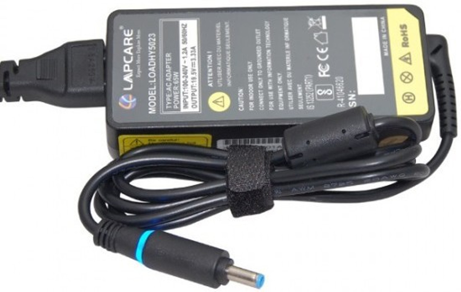 Image of LAPCARE ADAPTER FOR HP 65W WITH BLUE PIN 65 W Adapter
