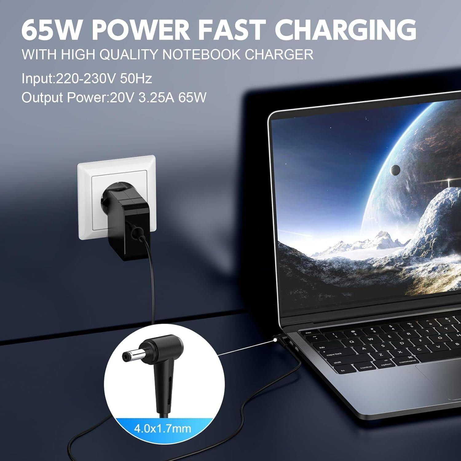 WlLD ADAPTER ブランケット サイン WEFLY Adapter for Lenovo 65w 1.7mm GX20K78585 Adlx65Clgg2A