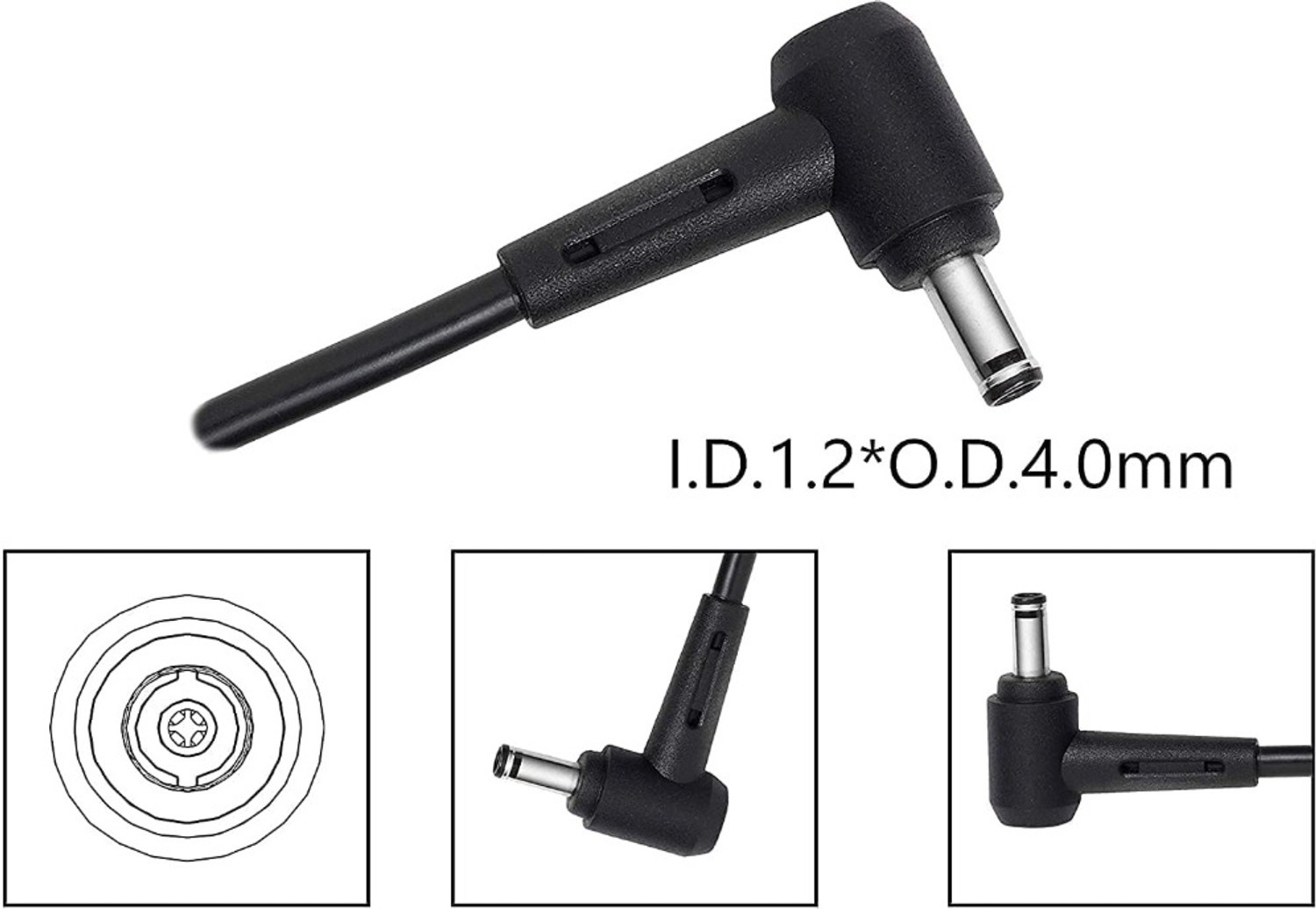 Image of ASUS 45W Laptop Adapter compatible for VivoBook X540, X512, X510, X509 black 45 W Adapter (Power Cord Included)