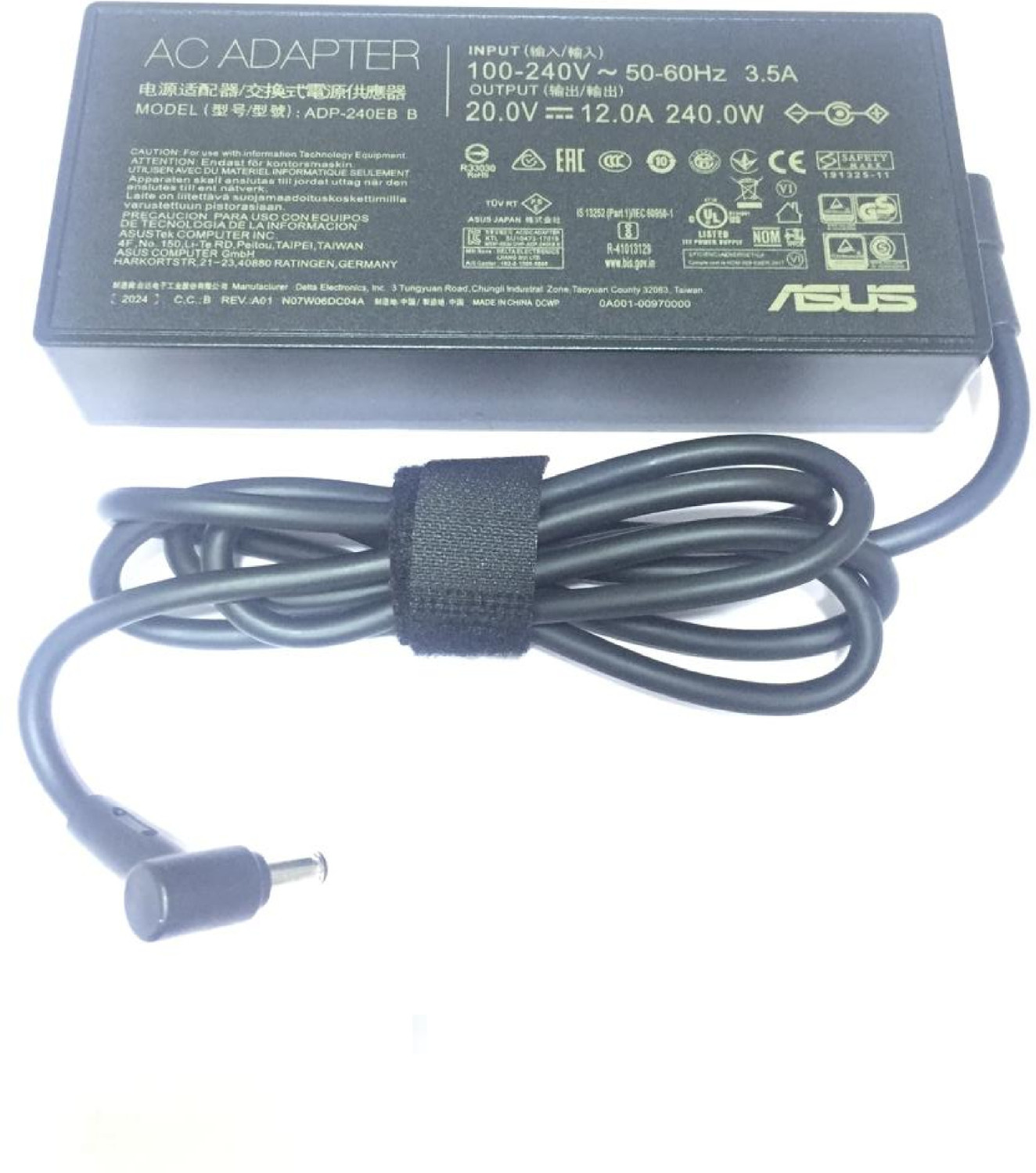 Image of ASUS 20V-12A 6.0*3.7-Pin Laptop Adapter Charger for ROG Strix SCAR G15 G513, G17 G713 240 W Adapter
