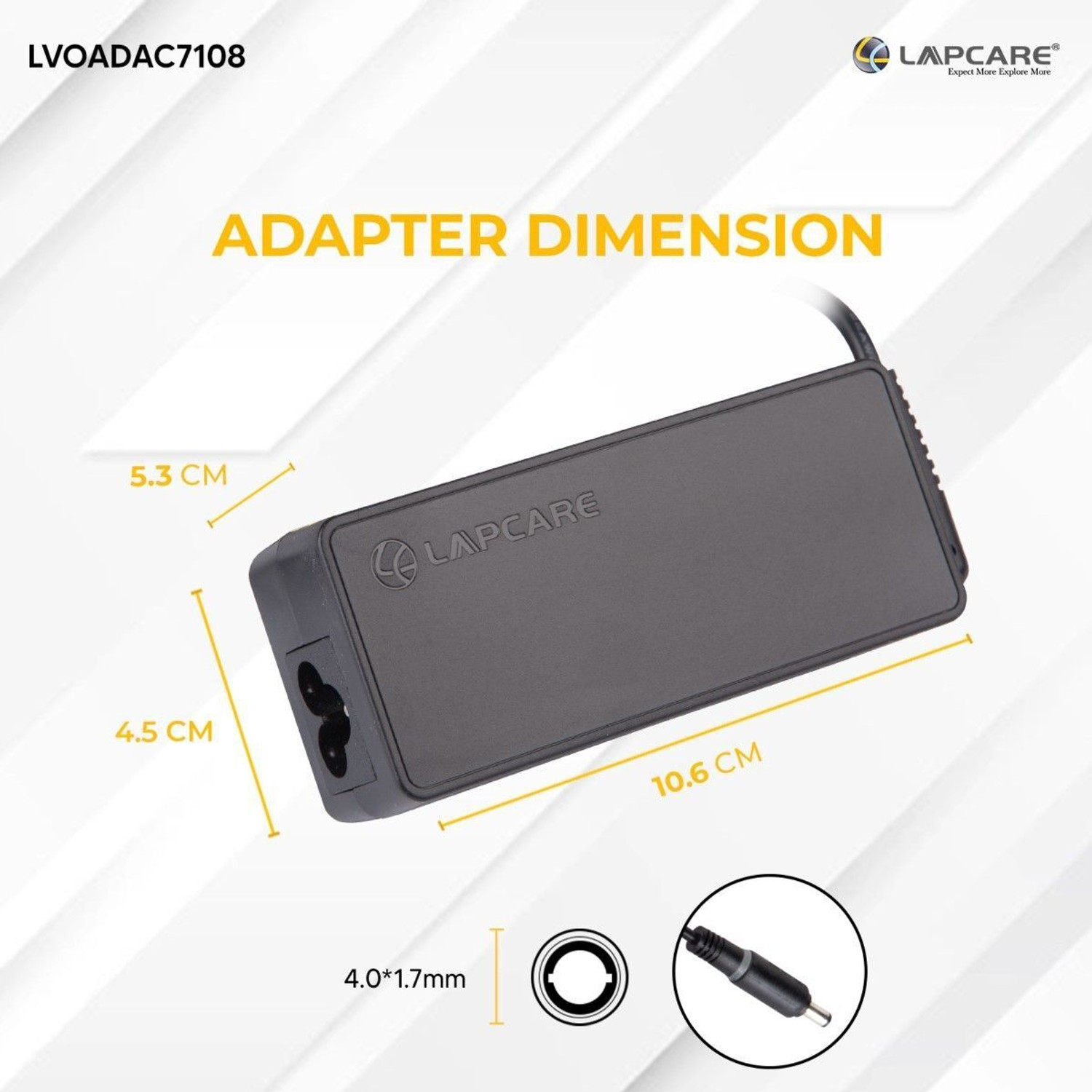 Image of LAPCARE LVOADAC7108 65 W Adapter LE 65W IDEAPAD 65 W Adapter