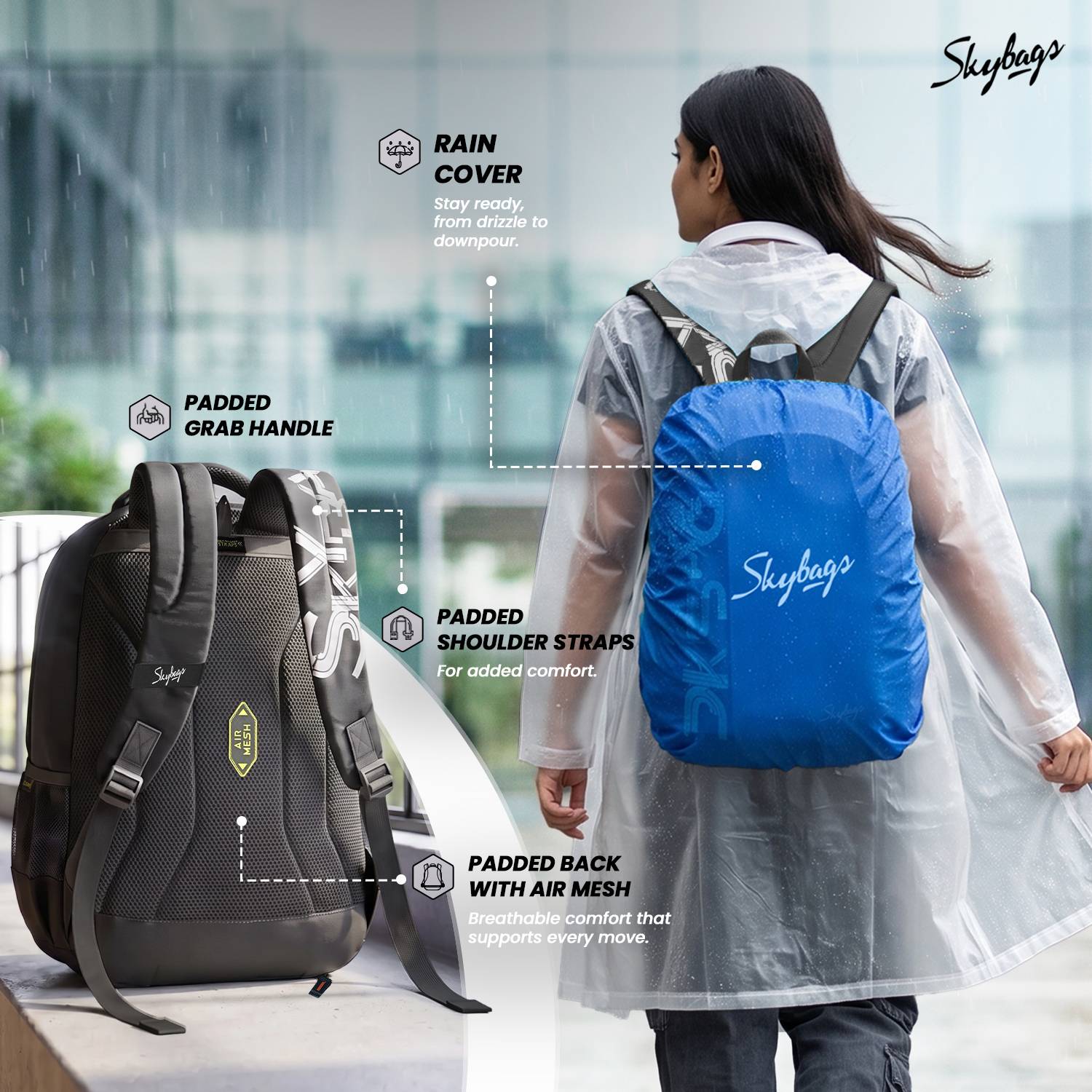 SKYBAGS Brat Pro Max Laptop Backpack 35L Pack of 35 - Image 5