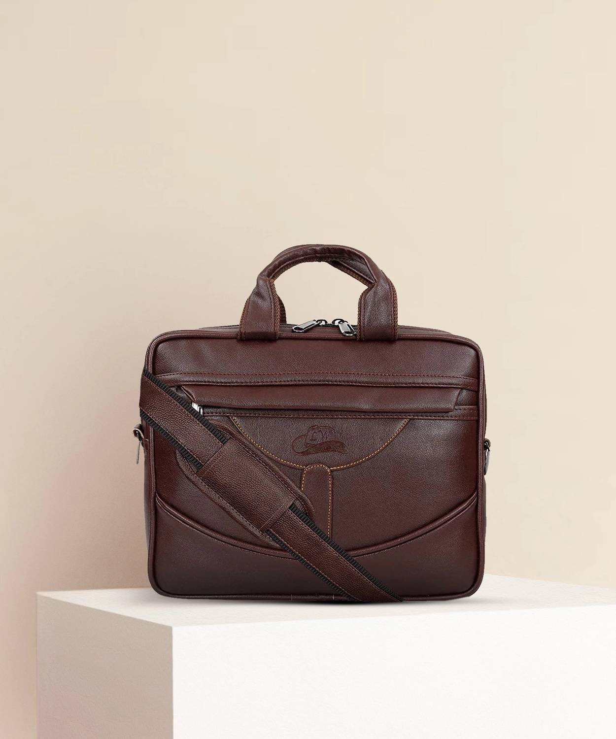 Leather World 14 inch Laptop Messenger Bag