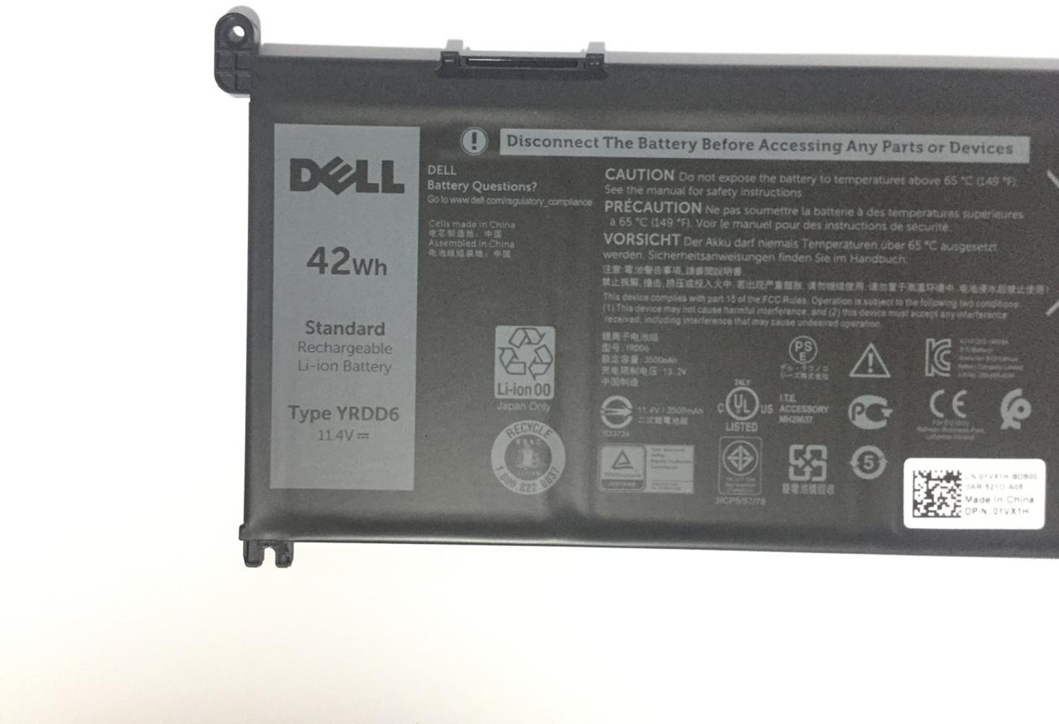 Image of DELL 3584 3593 3493 YRDD6 SERIES 3 Cell Laptop Battery