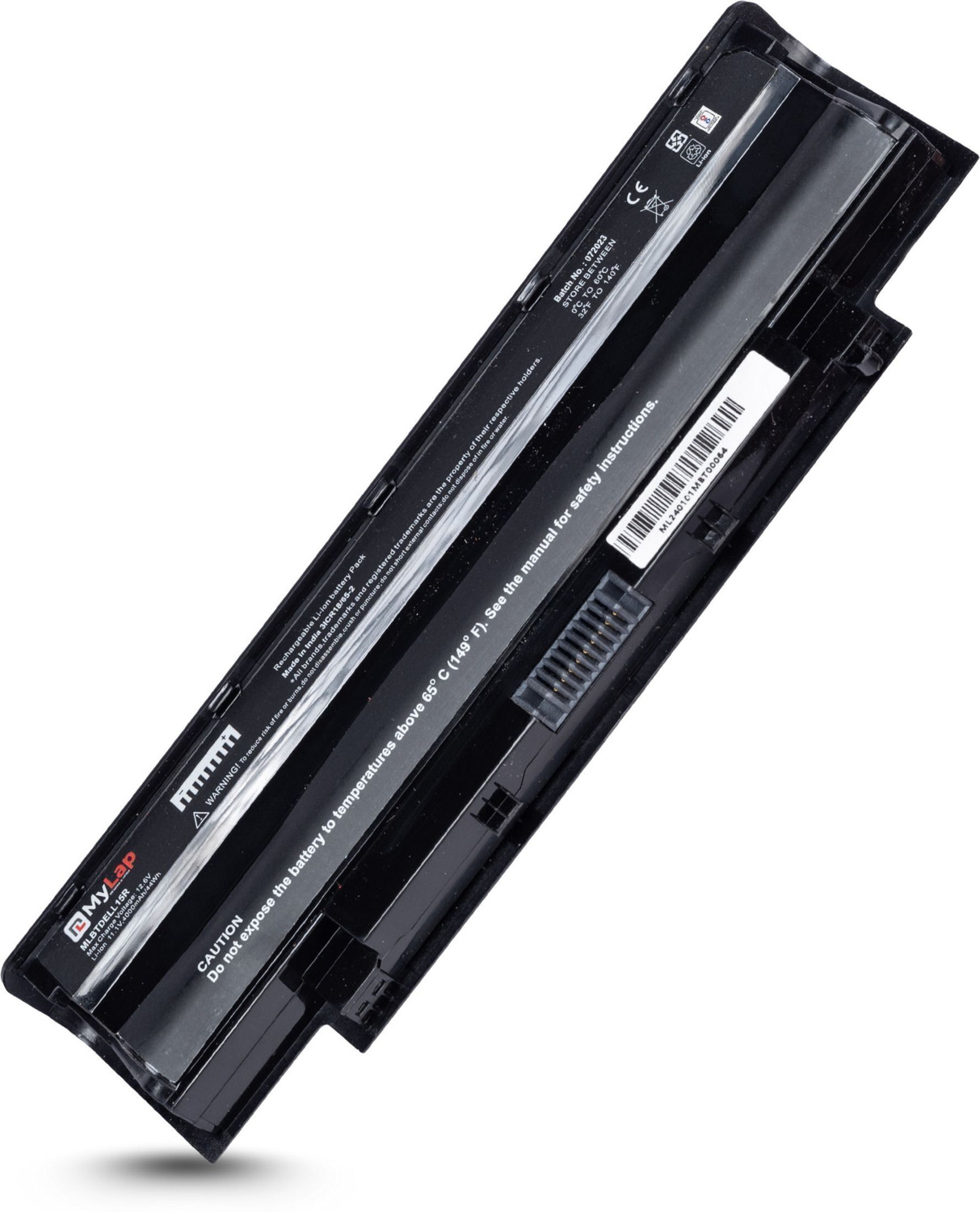 Image of mylap BIS Certified Rechargeable J1KND Laptop Battery for Dell Inspiron N4010, N5110, N5010 Vostro 1440, 1450, 1540, 2520, 1550, 3450, 3550, 3750- (Black) 6 Cell Laptop Battery