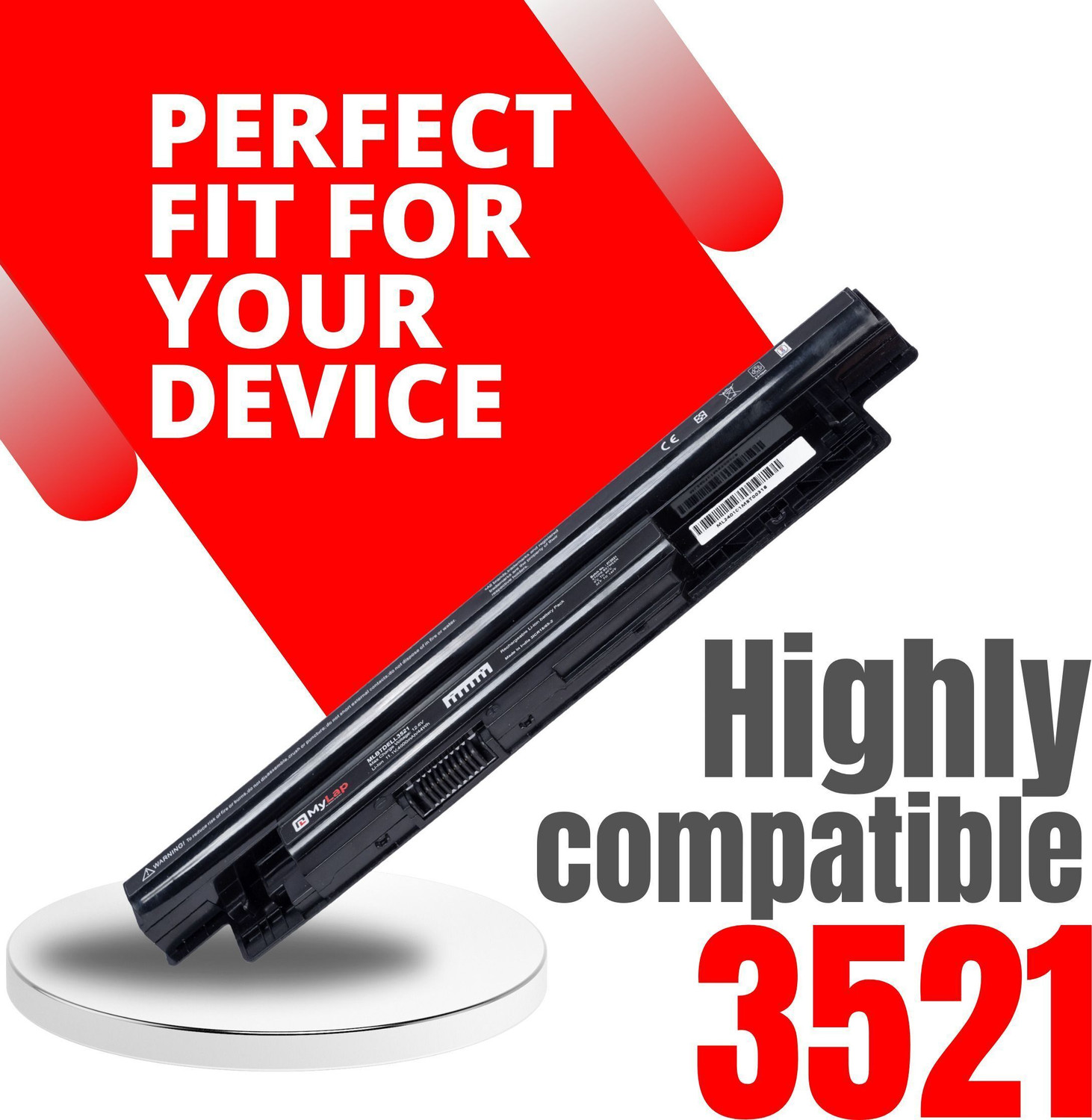 Image of mylap 3521 DELL XCMRD - 91T8W Laptop Battery for 3521 3437 5421 5437 5421 3531 3721 N3737 N3721 6 Cell Laptop Battery