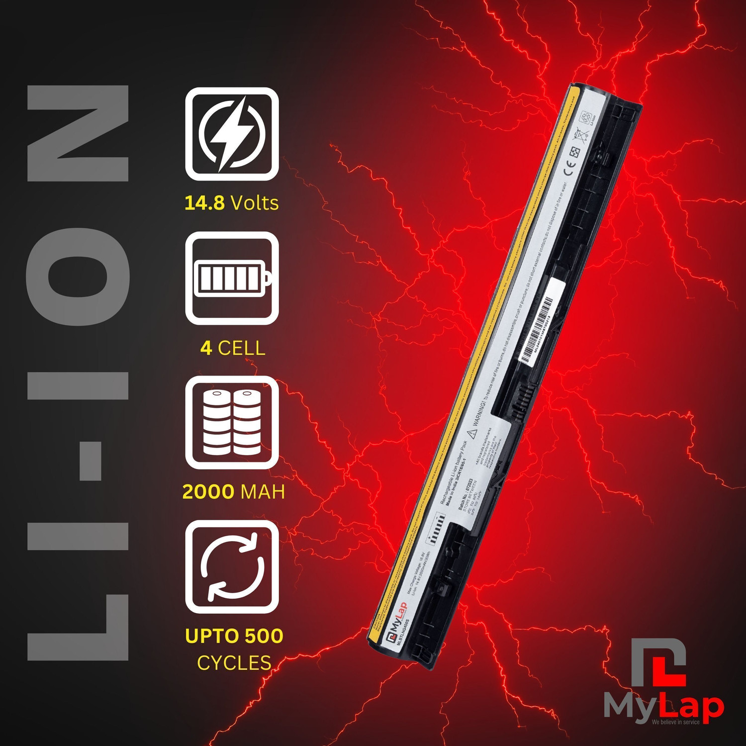 Image of mylap L12L4E01 L12M4E01 L12S4E01 L12L4A02 L12M4A02 L12S4A02 Laptop Battery for Lenovo G50 G50-30 G50-45 G50-70 G50-80 G50-80 G50 70 G7700-70 G70-80 G400s G500s G505s Z41-70 Z50-70 Z50-75 Battery 4 Cell Laptop Battery