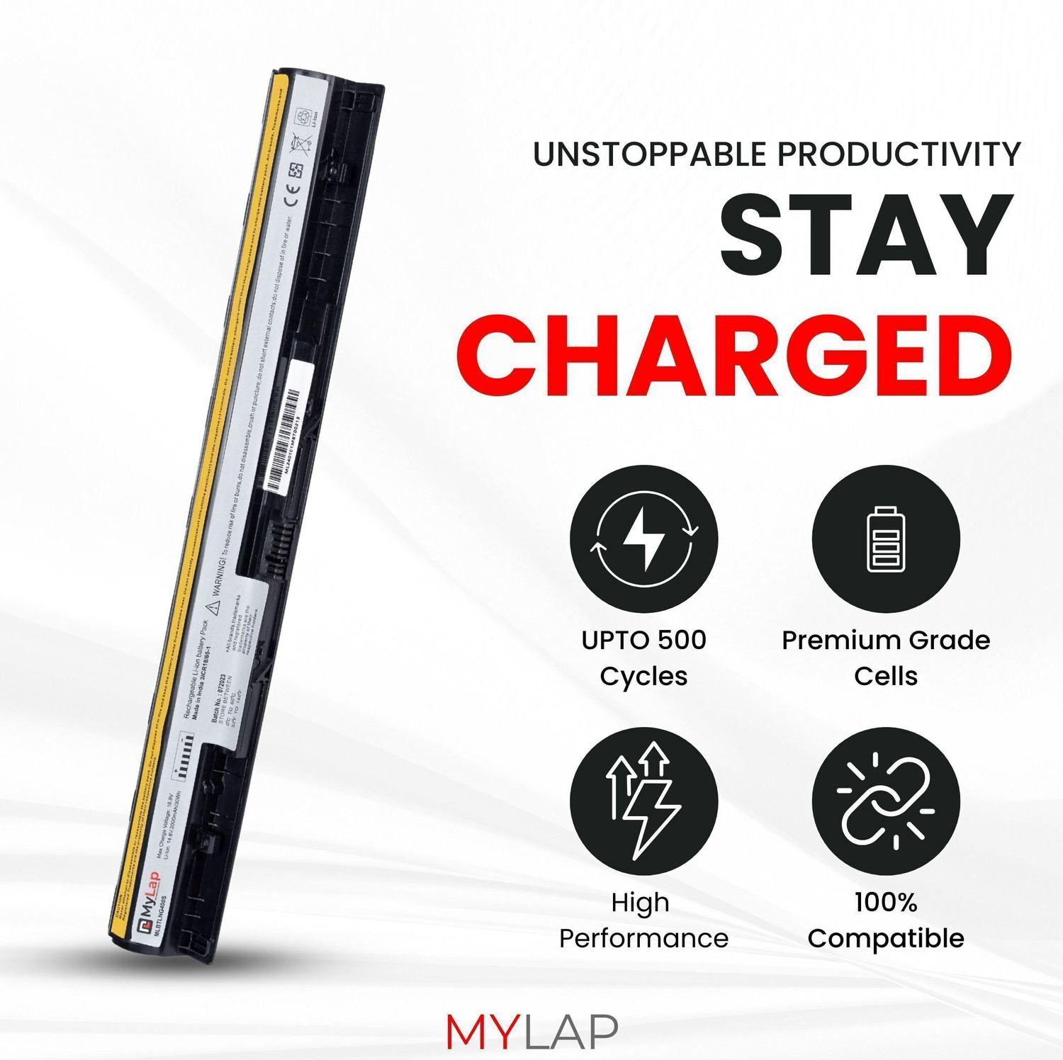 Image of mylap L12L4E01 L12M4E01 L12S4E01 L12L4A02 L12M4A02 L12S4A02 Laptop Battery for Lenovo G50 G50-30 G50-45 G50-70 G50-80 G50-80 G50 70 G7700-70 G70-80 G400s G500s G505s Z41-70 Z50-70 Z50-75 Battery 4 Cell Laptop Battery