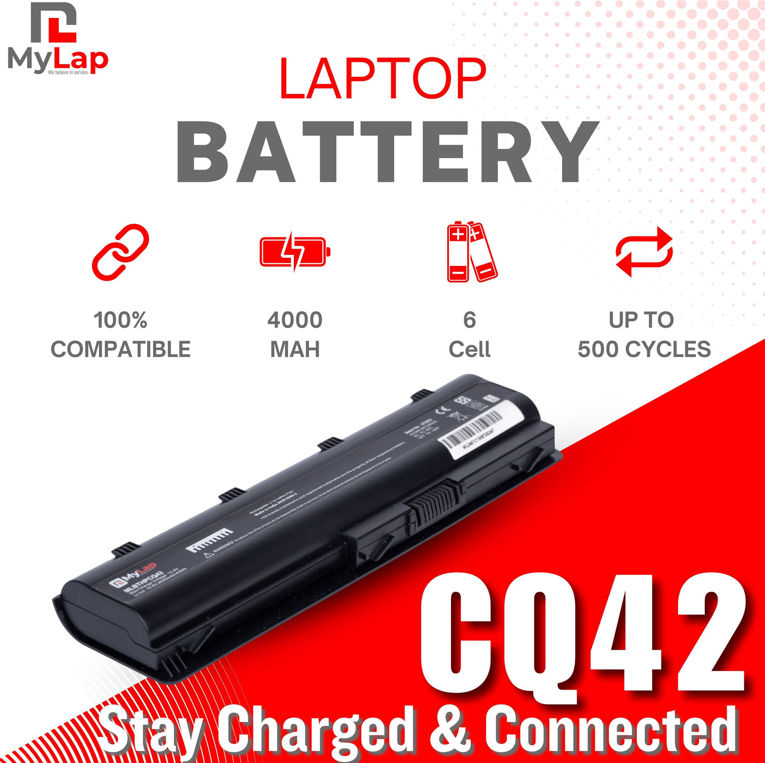 Image of mylap CQ42 High Performance HP Laptop Battery MU06 MU09 Spare 593553-001 593554-001 636631-001 584037-001 593550-001 593562-001 Laptop Battery HP Compaq Presario CQ42 CQ56 CQ57 CQ62 Pavilion G7 G6 G4 DM4 6 Cell Laptop Battery