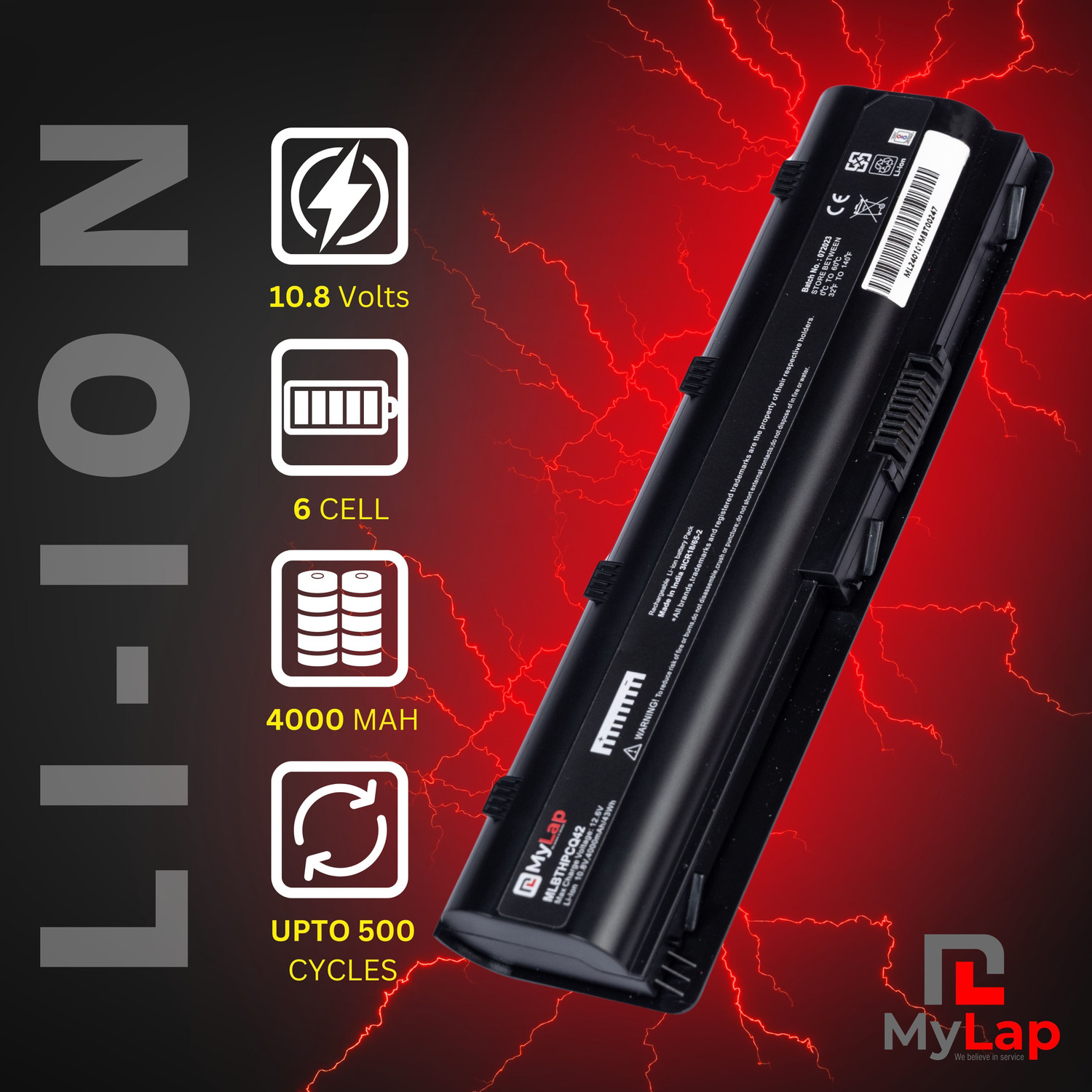 Image of mylap CQ42 High Performance HP Laptop Battery MU06 MU09 Spare 593553-001 593554-001 636631-001 584037-001 593550-001 593562-001 Laptop Battery HP Compaq Presario CQ42 CQ56 CQ57 CQ62 Pavilion G7 G6 G4 DM4 6 Cell Laptop Battery