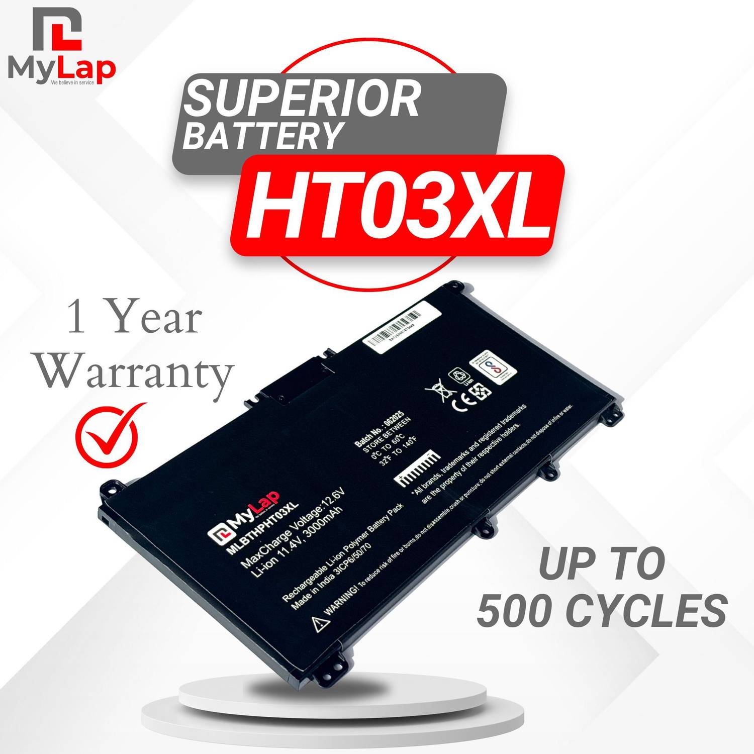 mylap HT03XL L11119-855 Laptop Battery Compatible for HP Pavilion