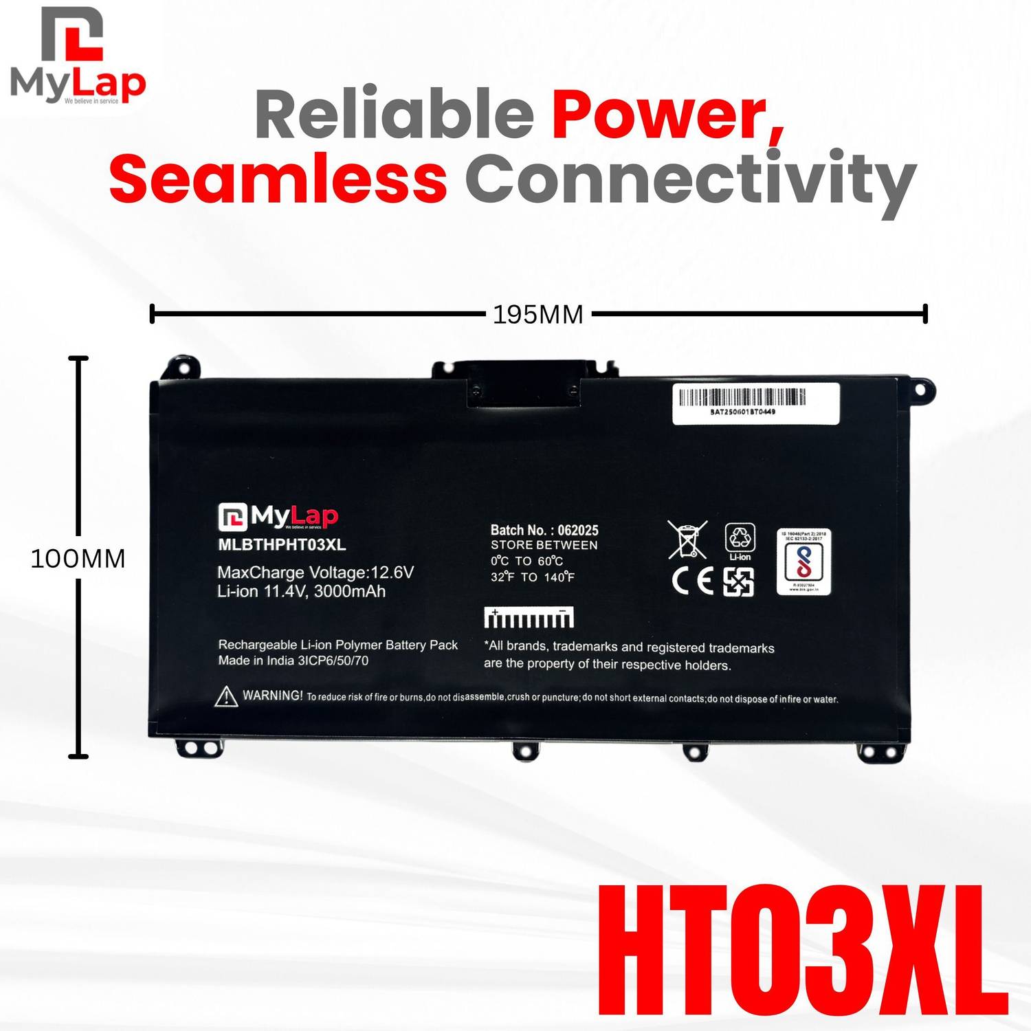 mylap HT03XL L11119-855 Laptop Battery Compatible for HP Pavilion
