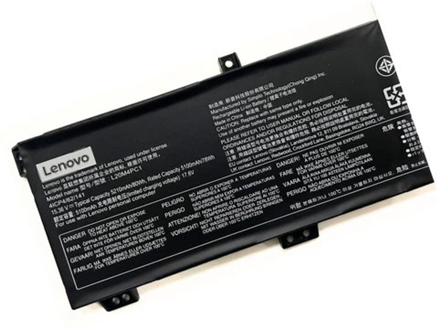 Image of Lenovo L21C4PC1 Battery for Legion 5 15IAH7H / 15ARH7H and Legion 5 Pro 16IAH7H / 16ARH7H | 4-Cell | 15.36V / 5180mAh (80Wh) | High-Performance Li-Polymer. 4 Cell Laptop Battery