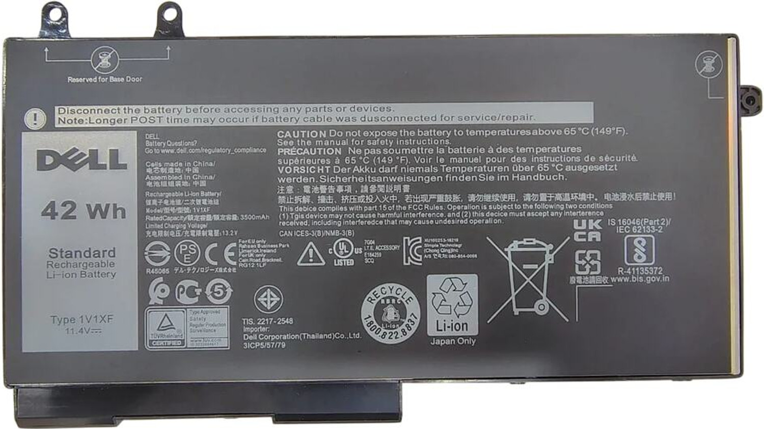 Image of DELL 1V1XF 3 Cell laptop battery for Latitude 5400 5401 5500 3540 3 Cell Laptop Battery