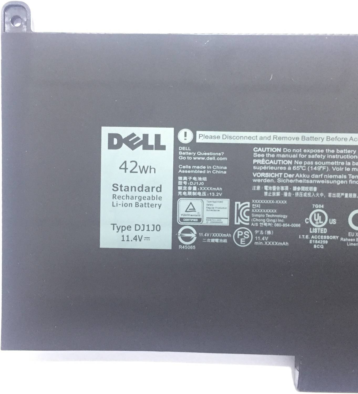 Batterymaster DJ1J0 Replacement Battery For Dell Latitude 7280 7290 7380 7390 7480 7490 (42Wh)