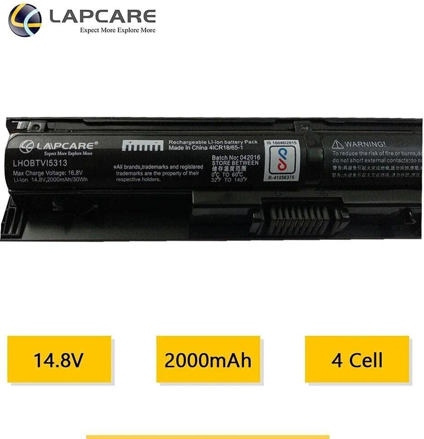 Image of LAPCARE LAPTOP BATTERY FOR VI04, Q143TPN-Q144 VI04 CLVI04XL 4 Cell Laptop Battery