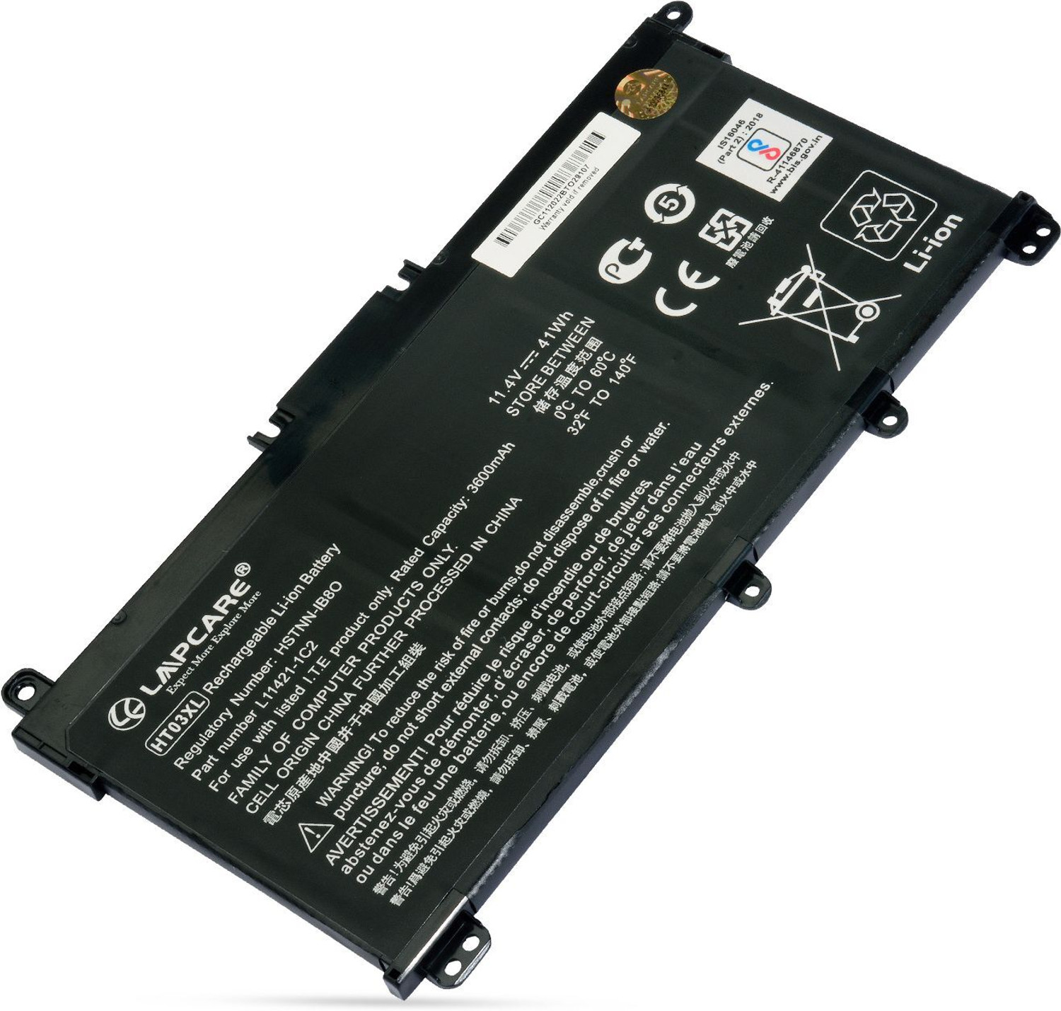 Image of LAPCARE HT03XL L11119-857 L11119-855 L11421-542 Laptop Battery Compatible with Hp Pavilion 14-CE0000 Series: 14-ce1056wm 14-ce0064st 14-ce0006dx 14-ce0025tu Battery 3 Cell Laptop Battery