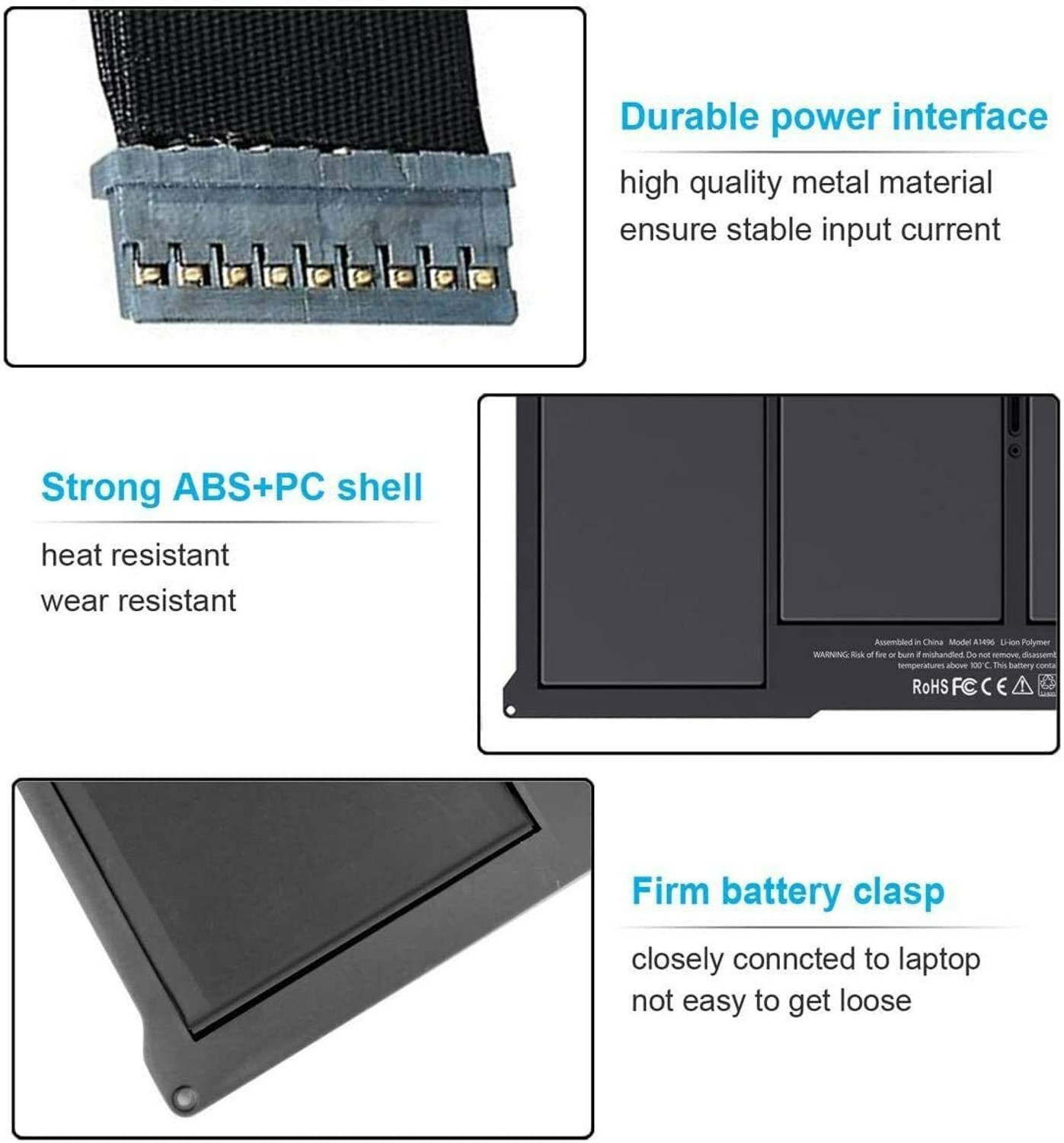Image of WEFLY A1466 MB Air 13 inch A1466 Mid 2012, Mid 2013, Early 2014, Early 2015,2017) 2392 6 Cell Laptop Battery