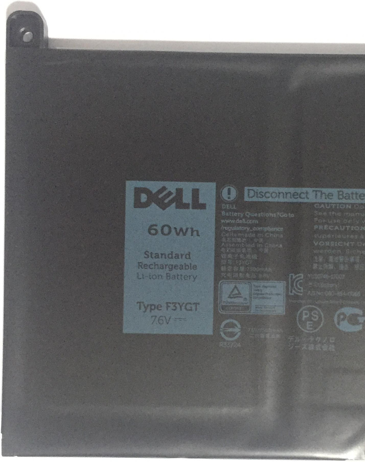 Image of DELL F3YGT LAPTOP BATTERY FOR LATITUDE E7280 E7380 E7480 E7290 E7390 E7490 SERIES 4 Cell Laptop Battery